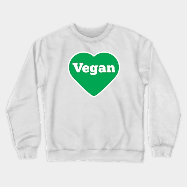 Vegan Heart T-Shirt Crewneck Sweatshirt by glutenfreegear